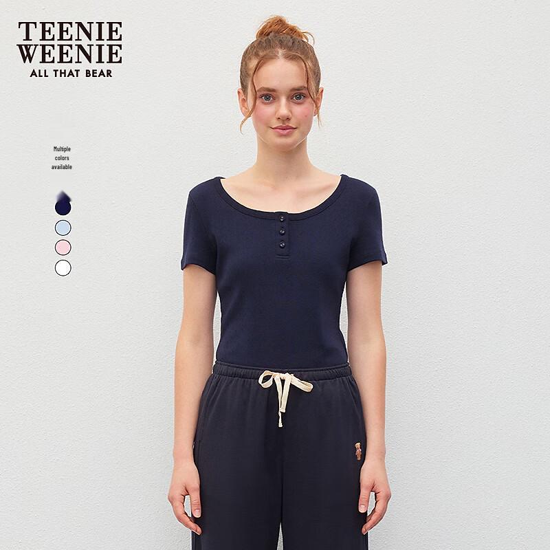 Teenie Weenie Women s Combed Cotton Bear Jacquard Short Sleeve T-Shirt M