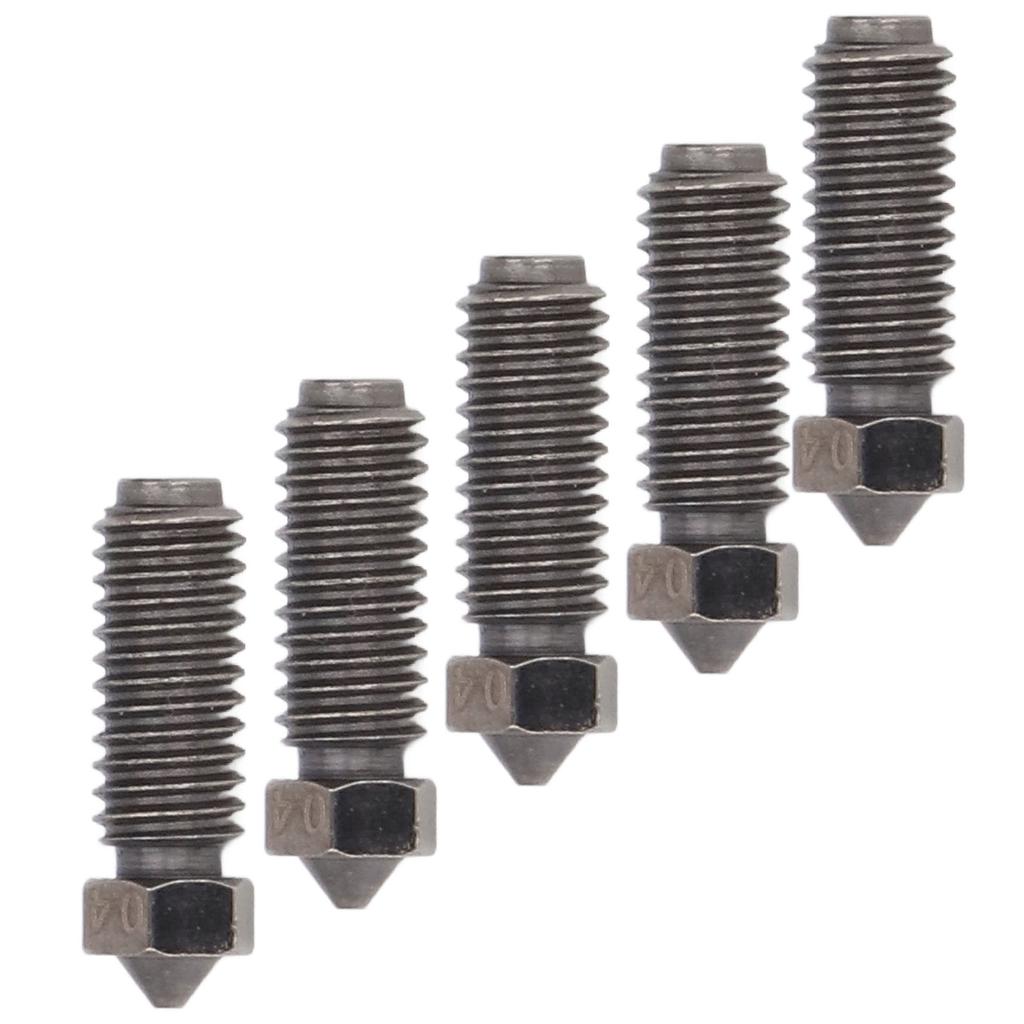 5Pcs Hardened Steel Nozzle 0.4mm for Kobra 3 3D Printer Replacement Parts Accessories