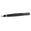Multi Purpose Eyebrow Tweezers Stainless Steel Ergonomic Precise Slant Tip Eyebrow Tweezers with Comb Black