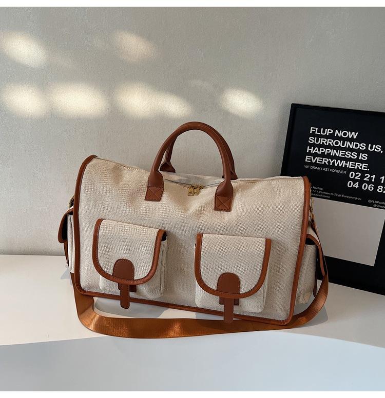 

2025 new portable travel bag, women s large-capacity luggage storage, light to go out for delivery, sports fitness bag коричневый