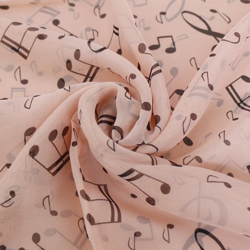 1PC Women Lady Musical Note Chiffon Neck Scarf Shawl Muffler Scarves Fabulous Elastic Beautiful Scarves