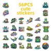 56 Psychedelic Cartoon Frog Graffiti Stickers Creative Personality Niche Luggage Decoration Material Stickers