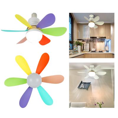 E27 Ceiling Fan with LED Light 30W AC86-265V 110V 220V Fan Light for Indoor Office Market White Lights Chandelier Fan