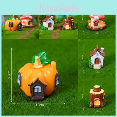 Whimsical Resin Mushroom House Miniature Garden Ornaments For Fairy Tale Decor