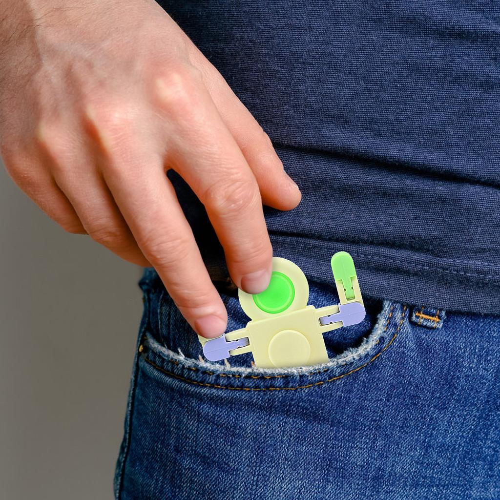 Giroscop cu lanț de astronauți, giroscop cu deformare mecanică, decompresie, jucărie versatilă cu giroscop cu vârful degetelor pentru astronauți