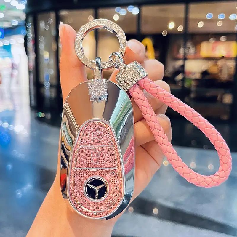 TXF4   Fashion Car Key Case Cover For Mercedes Benz A B C E Class GLS GLA GLK GLC CLS CLA AMG W204 W205 W212 W463 W176 Keychain Fob