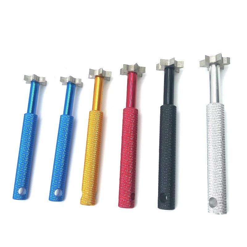 Golfschlägerzubehör aus Edelstahl für sichere und praktische Reinigung Mehrfarbiges 11 cm Sechszackmesser