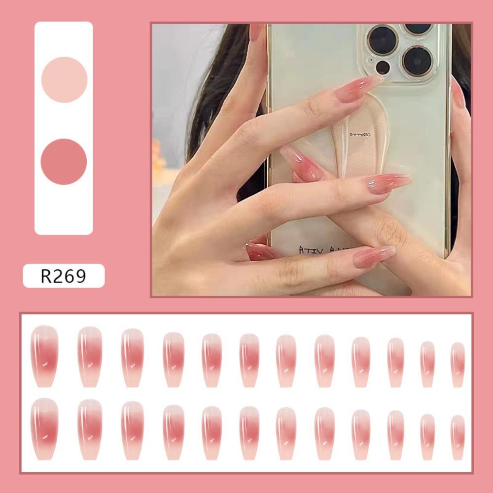 Frühling und Sommer Wind Tragen Nagel Reiner Wunsch Nagelpflaster Aufhellend Abnehmbares Nagelstück Langes und kurzes Nagelstück Fertigprodukt