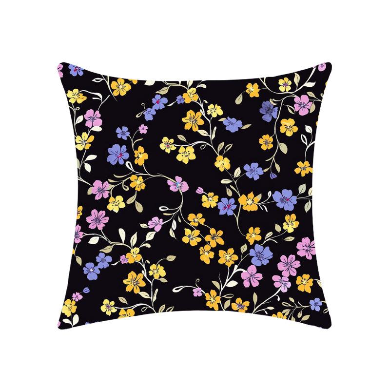 New Floral Floral Series Pillow Case Soft Car Home Decoration Bedroom Bedside Pillow Cushion Cover