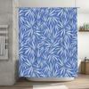Modern Style Bathroom Shower Curtain with Waterproof Printing Pattern, Blue Color Decorative Fabric for Bathtub