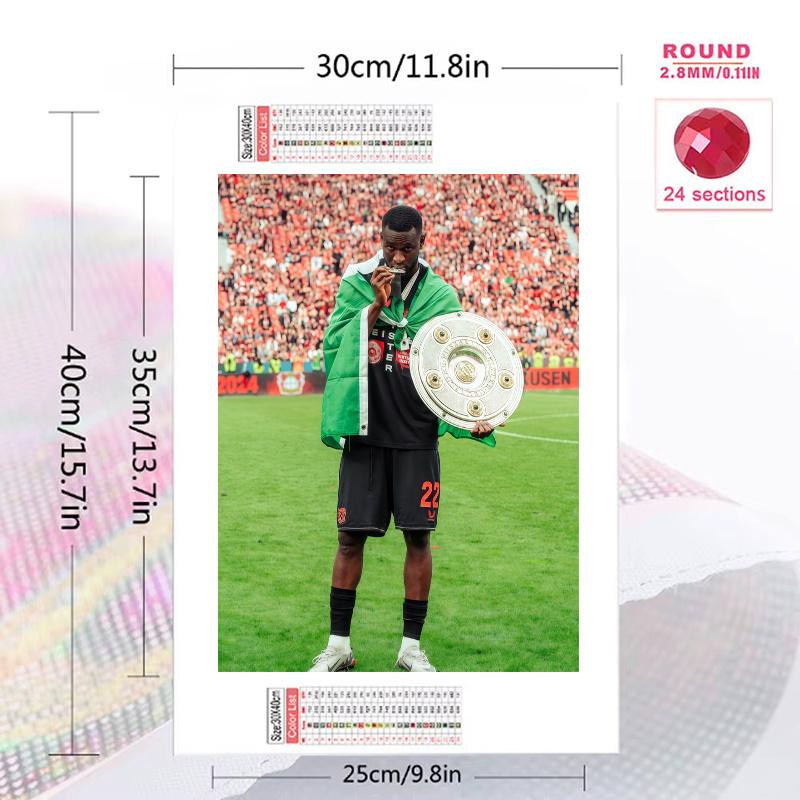 Victor Boniface Pattern 3pcs 100% Round Full Drill 5D DIY Diamond Painting Embroidery Cross Stitch Rhinestone Décor