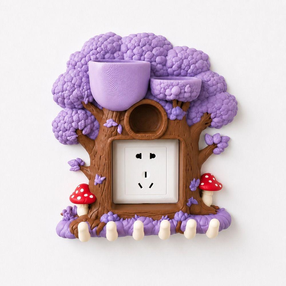 Creative Key Hook 3D Printed Light Switch Sleeve Protective Remote control storage  Home Decoration
