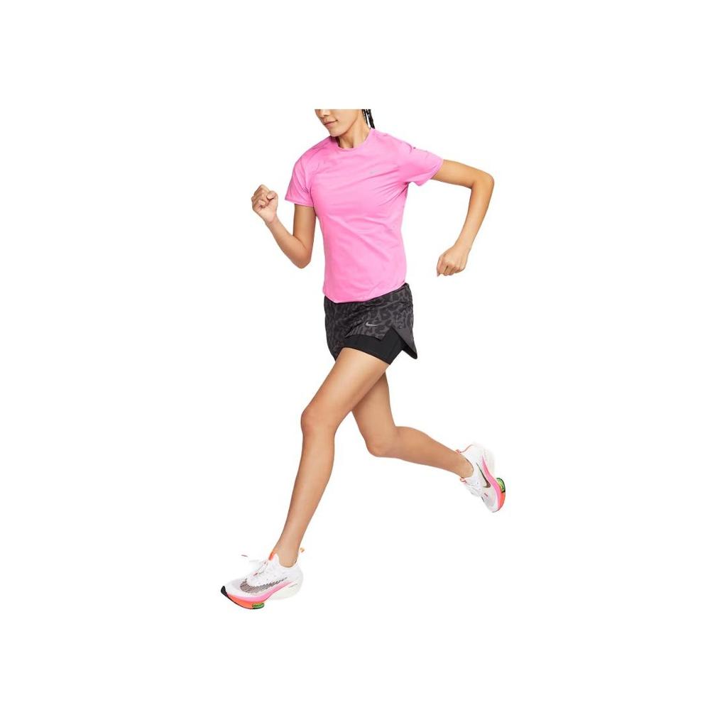 Nike Logo Crew Neck Short Sleeve T-Shirt Women Tops Pink HM9699-675