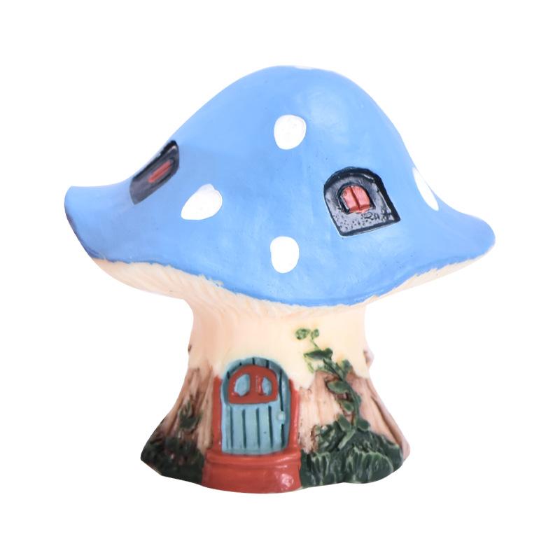 Mushroom House Micro-landscape Ornaments Resin Handicrafts Villa Houses Dreamy Fairy Tales Dream Decoration Accessories