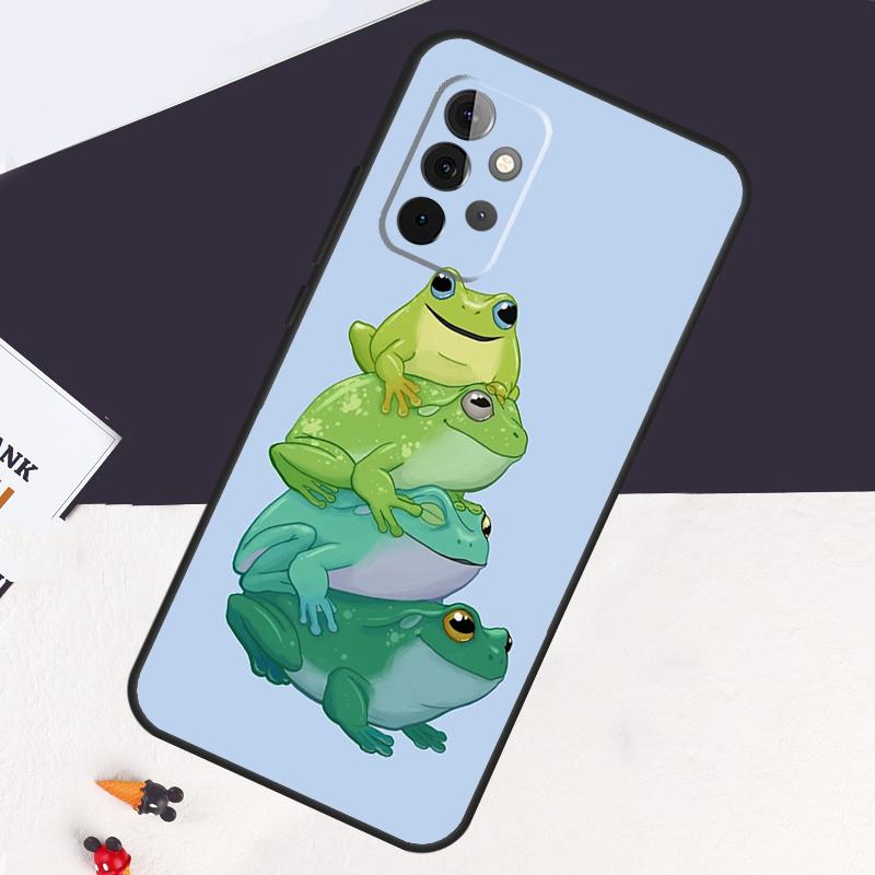 Cartoon Frogs Case For Samsung Galaxy A22 A16 A33 A36 A56 A26 A15 A55 A53 A35 A32 A52 A54 A34 A14 A05 A06