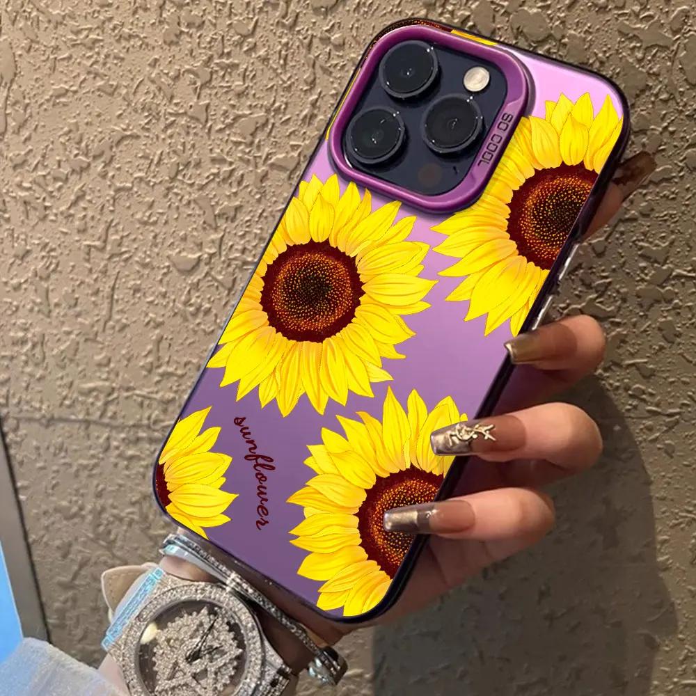 Sunflower Case For Honor X8B X6B X7A X7B X8A X9A 5G X9B X50i Phone Case For Huawei Honor X7b 4G5G IMD Sliver Shockproof Fundas