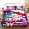 Christmas Bedding Set Duvet Cover Comforte 3D Children'S Cute Printed Cartoon 100% Polyester 3-Piece Set 1 Quilt Cover