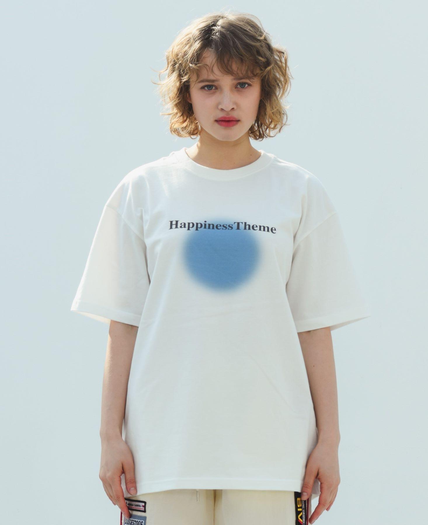 Bajubiju Happiness Theme Blur T-Shirt [White] M