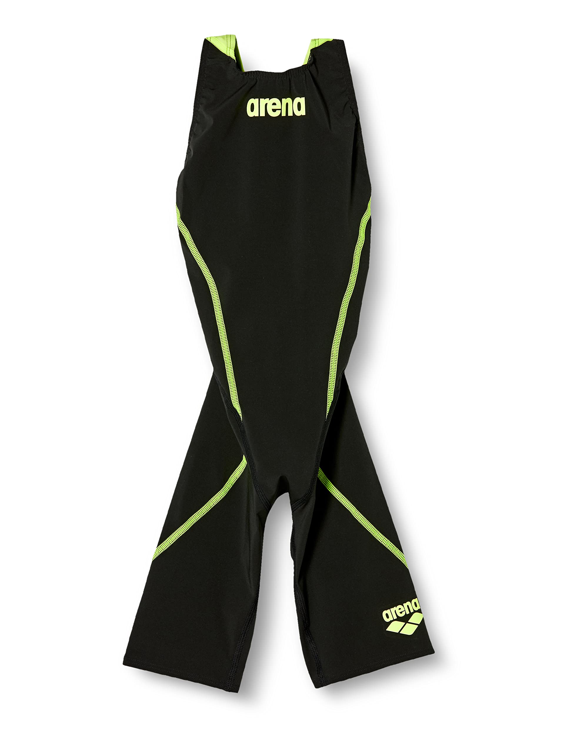 

Купальник для соревнований по плаванию Arena для девочек, юниорский AQUAFORCE Fusion Tri Junior, полукомбинезон с открытой спиной, черный x черный x желтый, R140 [Одобрено FINA] (Перекресток)