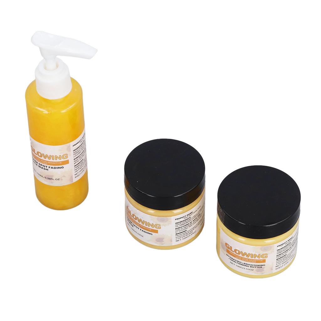 3Pcs 1 Set Turmeric Skin Care Set Moisturizing Tightening Nourishing Face Care Set for Women Gift