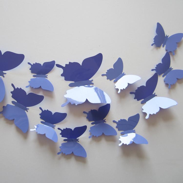 New Gossip Girl Same 12Pcs/Set 3D Butterfly Wall Stickers Living Room Butterflies Decors For Home Fridge Decoration