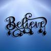 Minimalist Metal Wall Art Laser Cut Quote Elegant Design Christmas Halloween Decor Gift