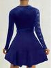 2025 Autumn/Winter V-neck Sequin Waist-cinching Short Dress - One Size in Stock