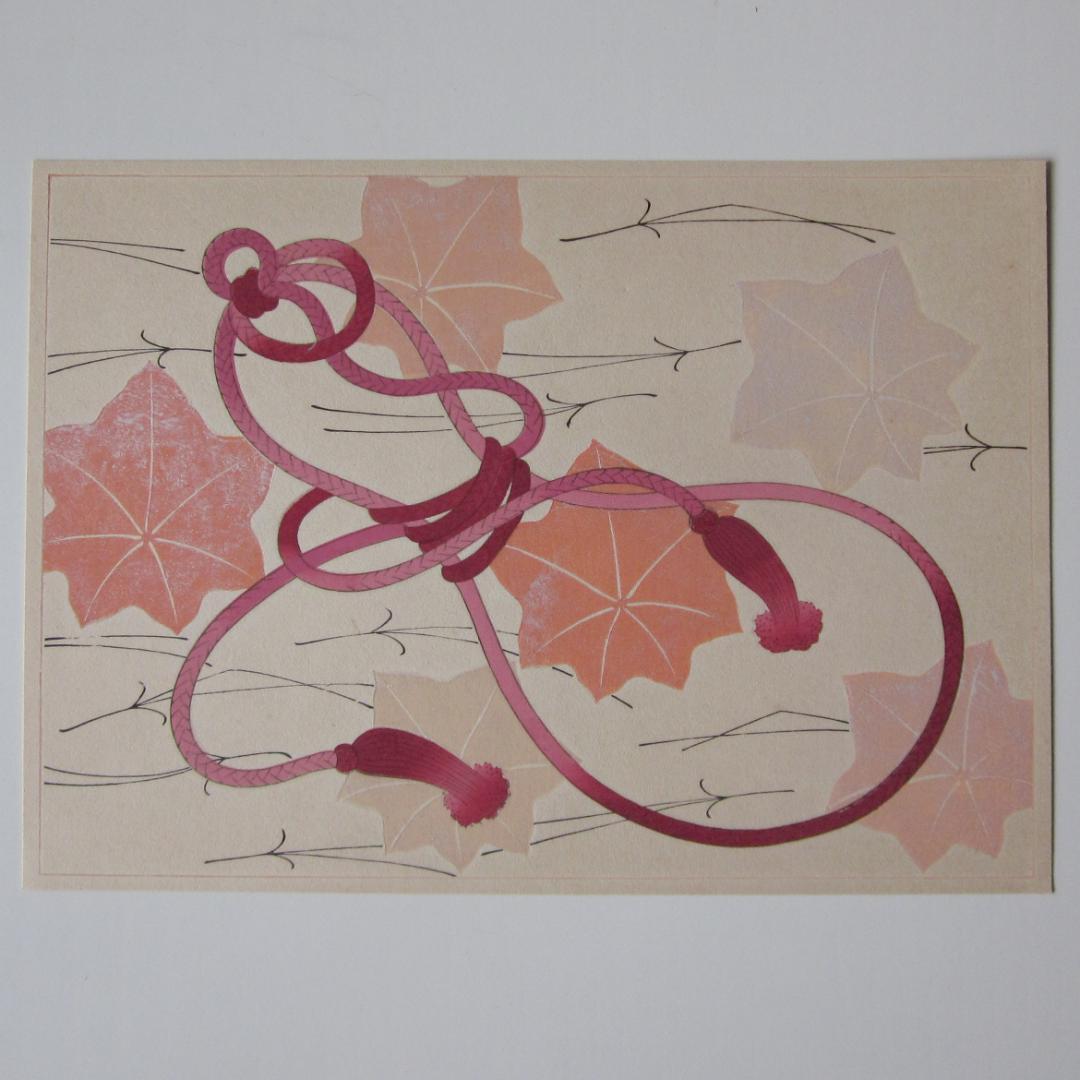 

[Б/У] Ксилография, узор узлов, кленовые листья