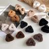 2Pcs Plush Cat Ears Hair Claw Women Side Clip Broken Hair Small Grab Clip Sweet Cute Princess Head Shark Clip Hairpin Headwear