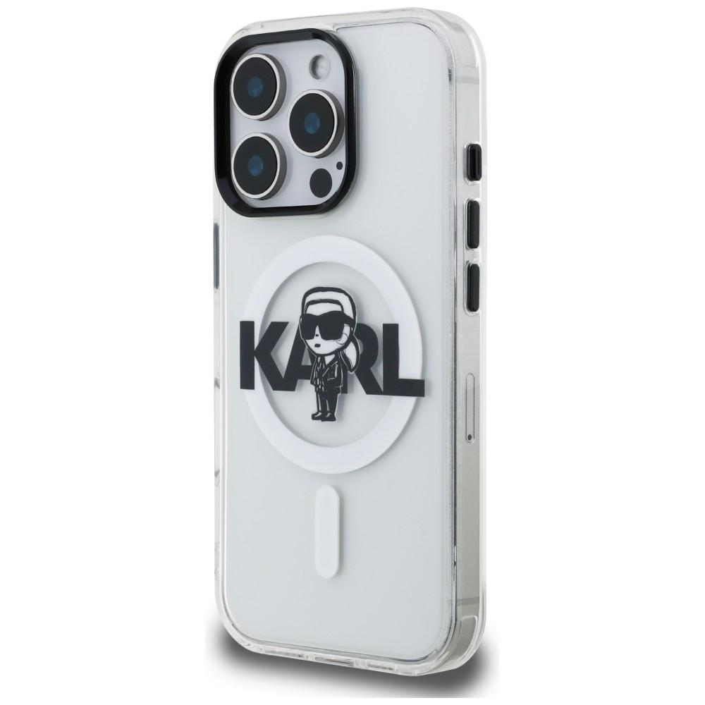 Karl Lagerfeld IML Karl Sketch Logo MagSafe Case for iPhone 16 Pro Clear