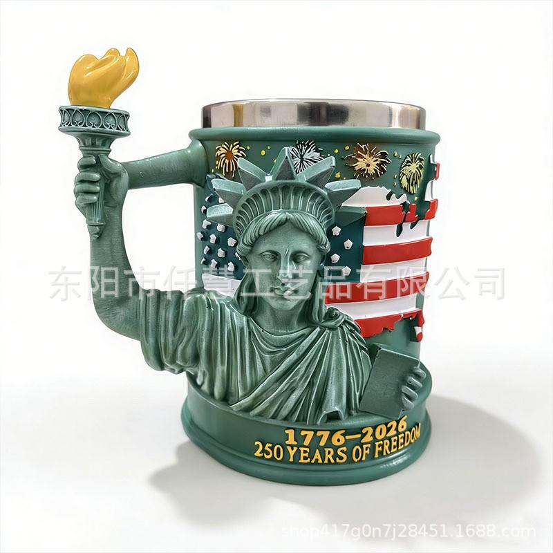 American Statue Of Liberty Torch Mug 304 Stainless Steel Water Cup