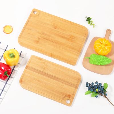 2Pcs Bamboo Cutting Board Antibacterial Mildew Kitchen Vegetable Cutting Board Double Sided Thickened Chopping Boards Portable