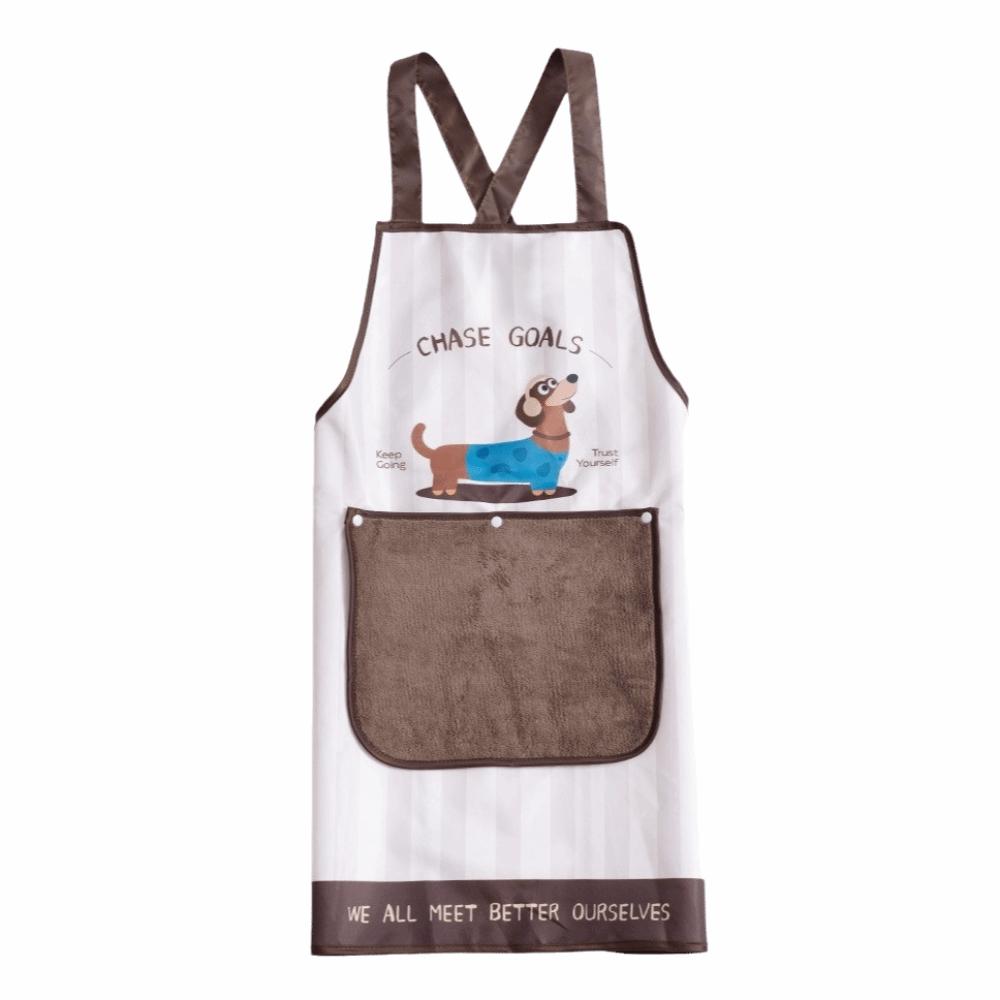Detachable Hand Wipe Kitchen Oil Resistant Apron Dirt-Proof Catering Work Clothes  Home Use