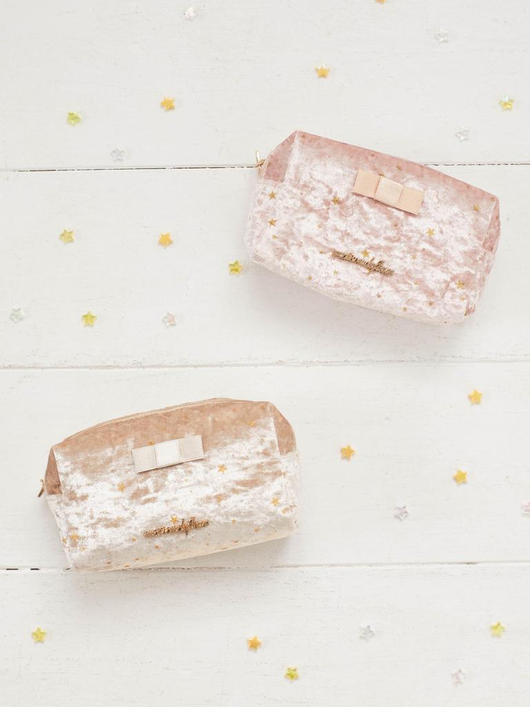 de Star Print Square Pouch for Women 8A42FJJ2100 Gold [Maison Fleur]