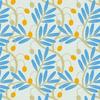 Nordic Plant Art 100cm x XL Made in Stylish Interior Living Room Pop Fabric Panel Panel, 100cm, Size, Japan, Poster, Decor, Decor, Blue/Orange,