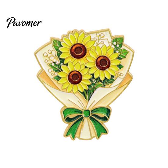 Artistic Floral Gift Bouquet Brooch Pin for Women, Enamel Romantic Flower Jewelry, Durable Zinc Alloy Lapel Coats Dresses And Scarves