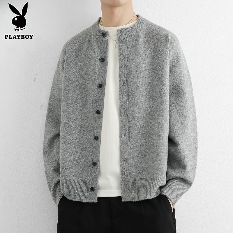 PLAYBOY Men's Wool-Blend Knit Cardigan Jacket