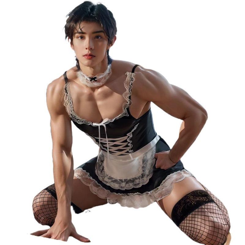 Men's Lingerie Sexy Temptation Shame Perspective Bondage Onesie Bed Passion Robe Men