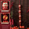 Chinese New Year Fu Character Lucky Lion Door Hanging