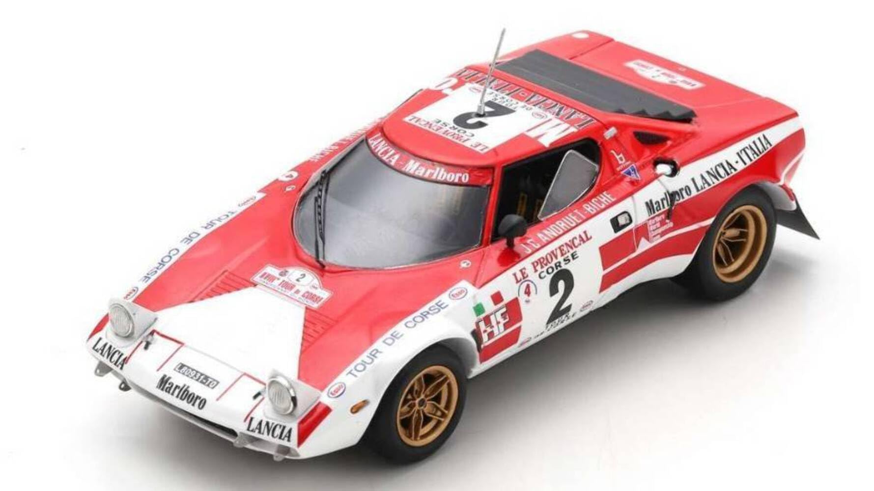 

Spark Lancia Stratos HF 1974 Ралли Франция Тур де Корс Победитель 1/43 #2 Ж-К.Андрю/ Биш