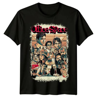 Kontorsutrymme (1999) Filmaffischinspirerad T-shirt Retro 90-tals T-shirt Unisex