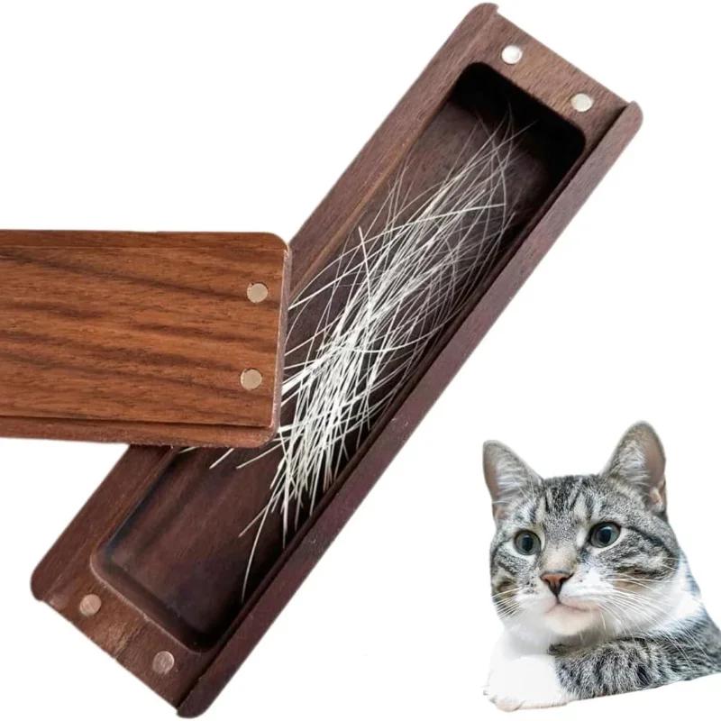 Cat Whisker Organiser Pet Memories Collecting Animal Hair Good Fortune Pet Remembrance Wooden Pet Supplies Storage Box