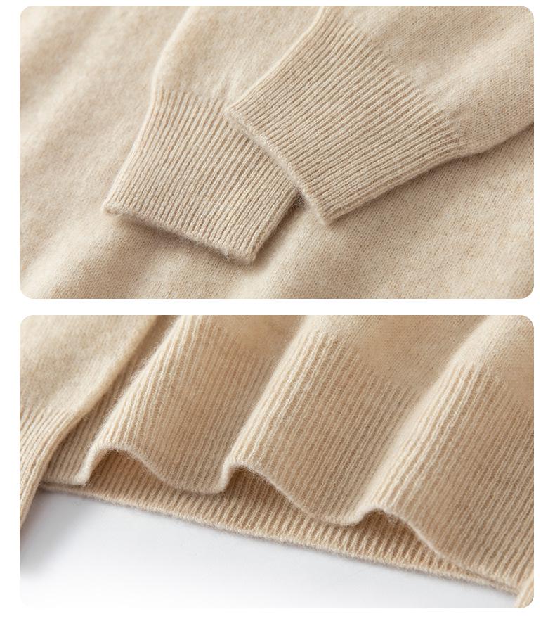 Lekasha Women's 100% Pure Cashmere Pullover Hoodie - Long Sleeve Knitted Sweater for Autumn & Winter