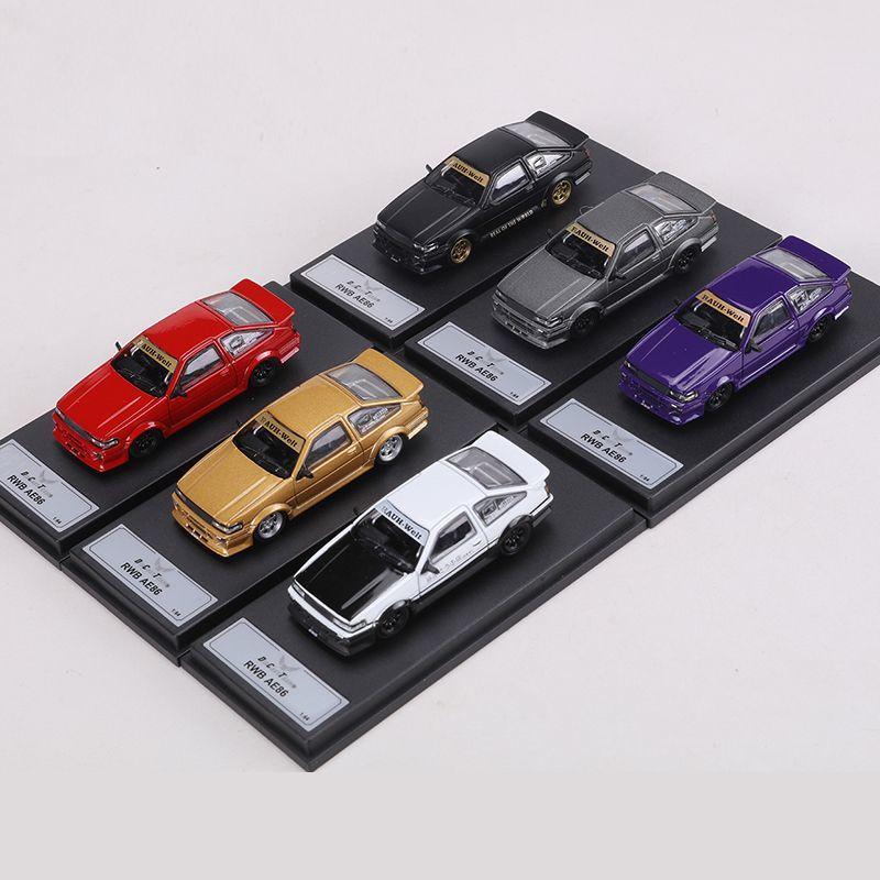 DCT 1:64 Toyota AE86 Wide-body Modified Version Car Model Collection High-end Simulated Alloy Die-casting Car Model