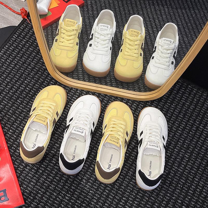 Platform soled single shoes little white shoes women's 2025 new summer versatile casual breathable sports board shoes Forrest Gump shoes German tra