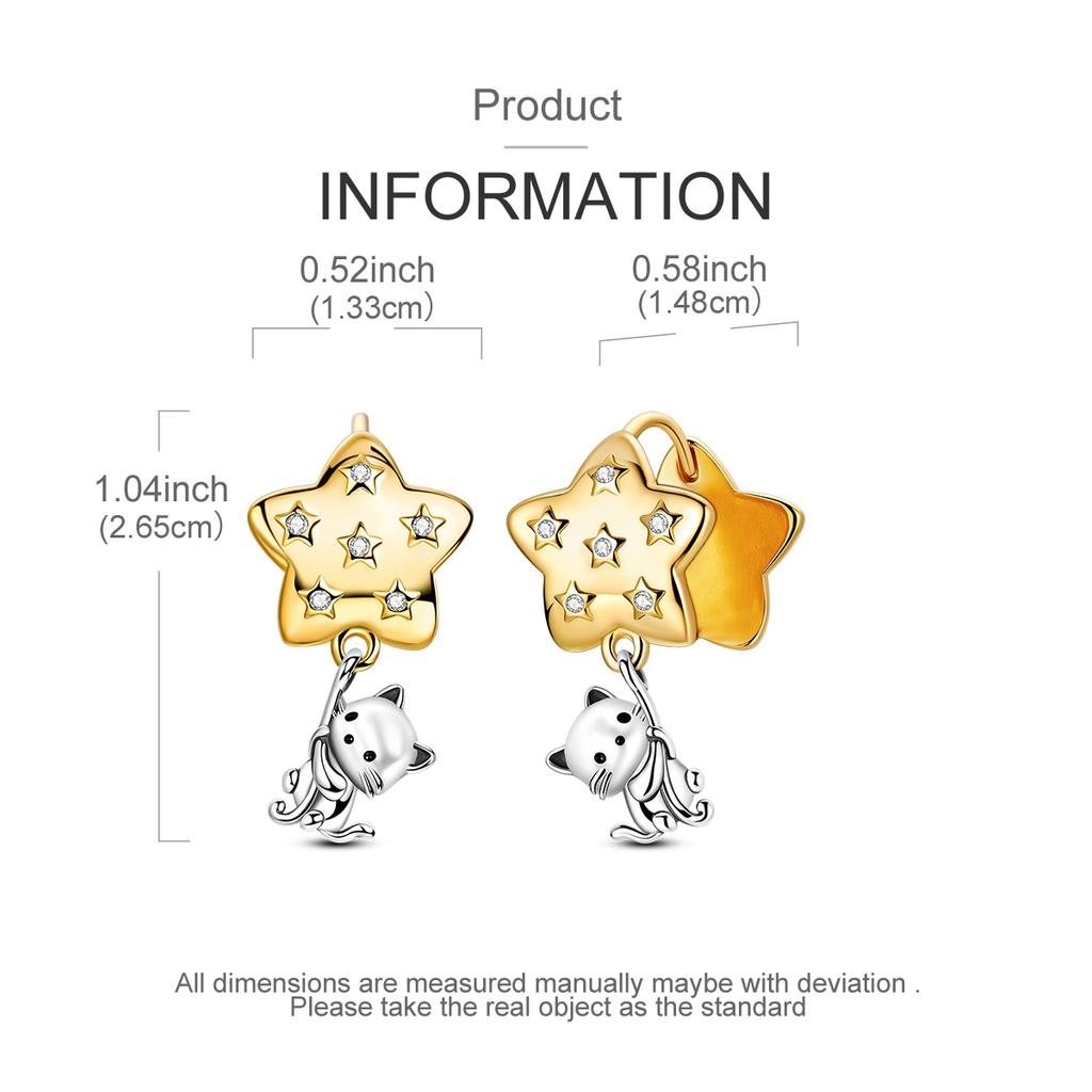 Gold Serie Hoop Earrings 925 Silver Sparkling Irregular Shape Feather Star Earrings Stud for Woman Girl Jewelry Gift
