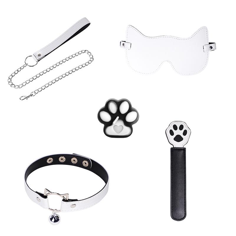 Nekomusume Flirting Set: SM Toys with Restraint Collar & Bone Gag