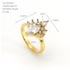 European and American style stainless steel ring with cubic zirconia14k Light luxury fashion versatile ring jewelry
