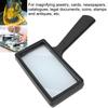 Handheld Magnifying Glass 3X Magnification Portable Elderly Reading Writing Magnifier Black