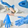 Blue Nitrile Gloves Disposable Household Cleaning Gloves for Kitchen Dishwashing Waterproof Latex Free Powder Free